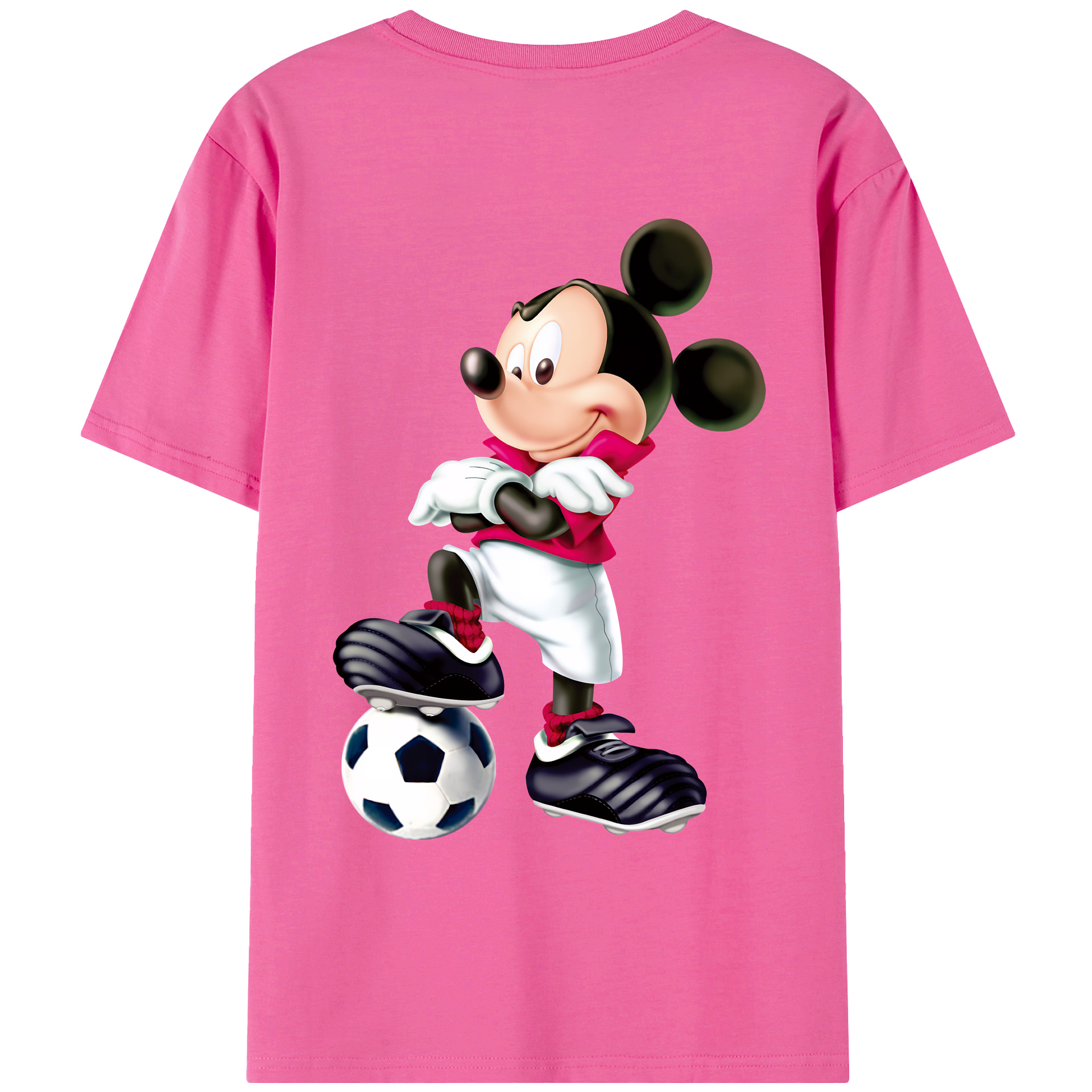 ミッキーマウス Mickey Mouse レディース半袖Tシャツ(バックプリント)